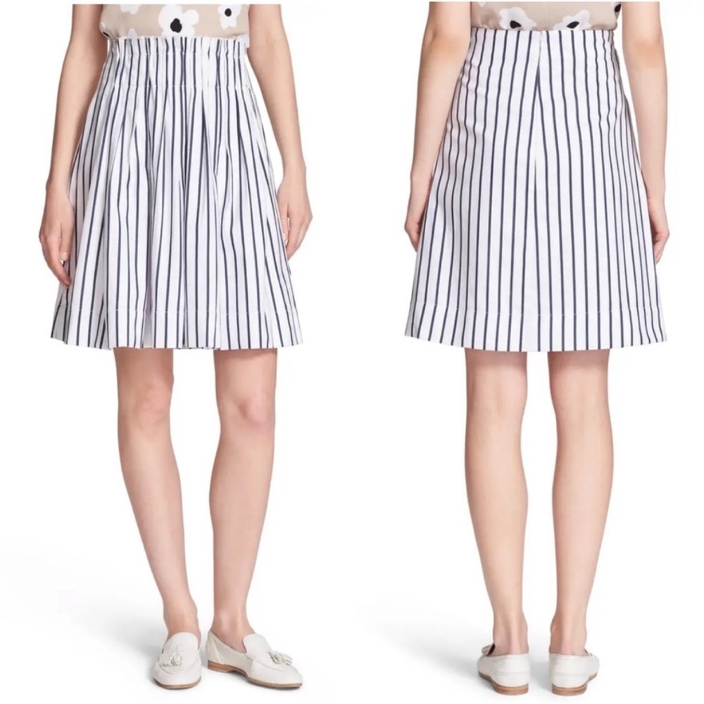Kate Spade Broome Street Stripe Skirt Navy White Size 12